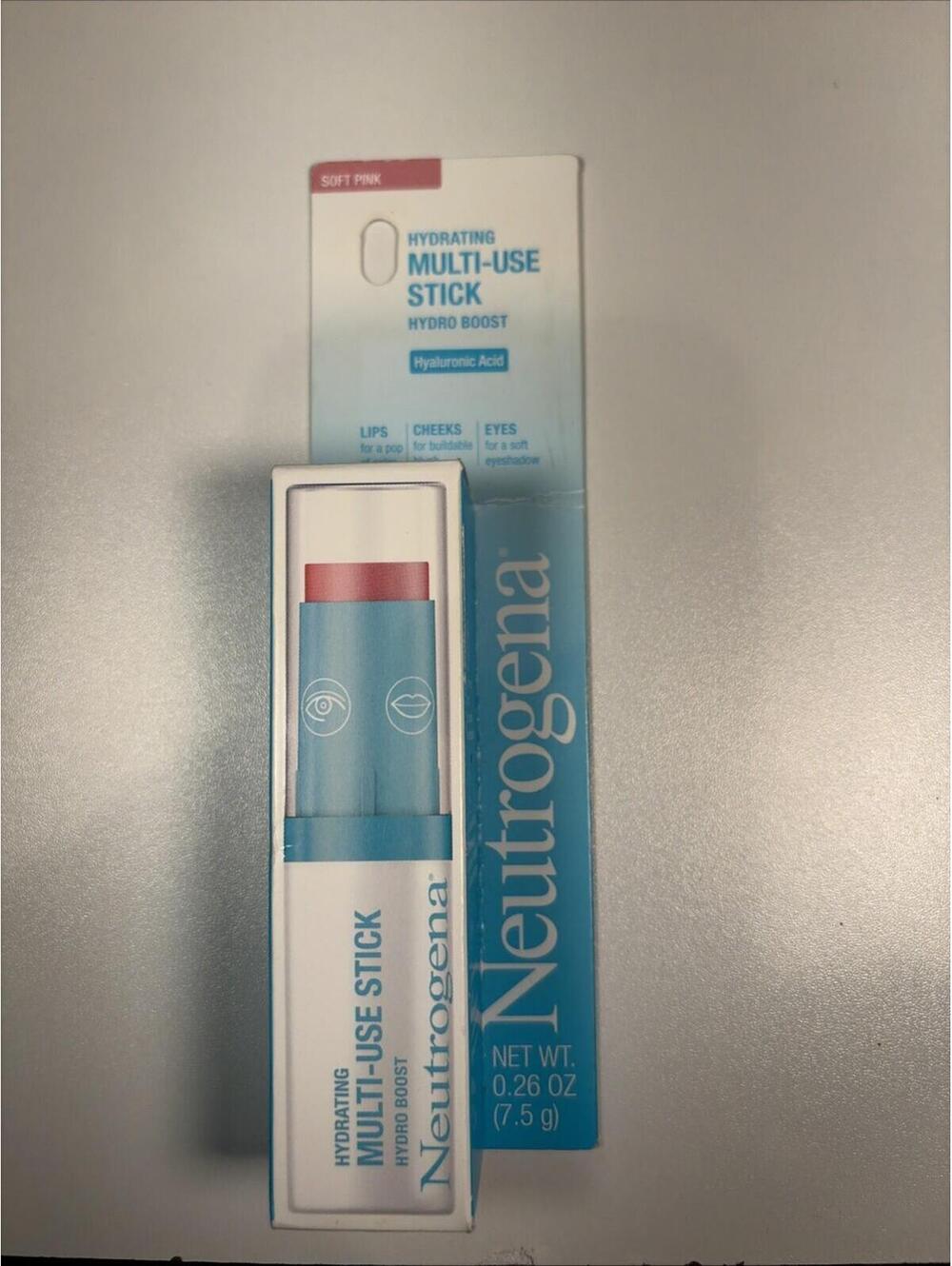 New Neutrogena Hydro Boost Multi -Use Stick With Hyaluronic Acid In Soft Pink